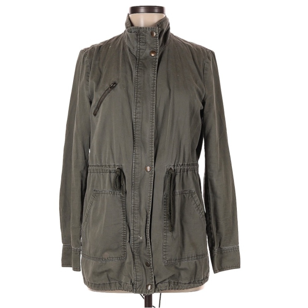 Forever 21 Green Utility Jacket with Adjustable Fit